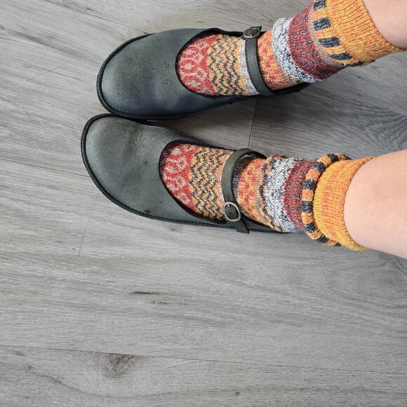 Loints Of Holland Shoes - Loints of Holland | minimalist slate gray leather Mary Jane flats shoes | WMS 10